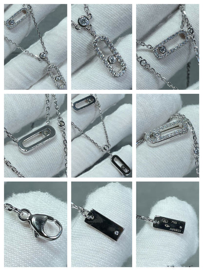 [Luxery]MOVE 2 ROW DIAMOND NECKLACE