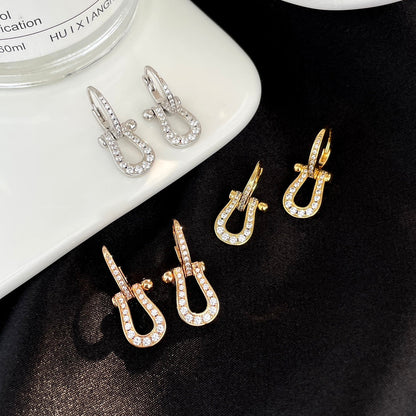 [Luxery]FORCE 10 FULL DIAMOND DROP EARRINGS MEDIUM MODEL