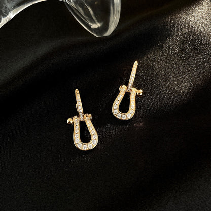 [Luxery]FORCE 10 FULL DIAMOND DROP EARRINGS MEDIUM MODEL