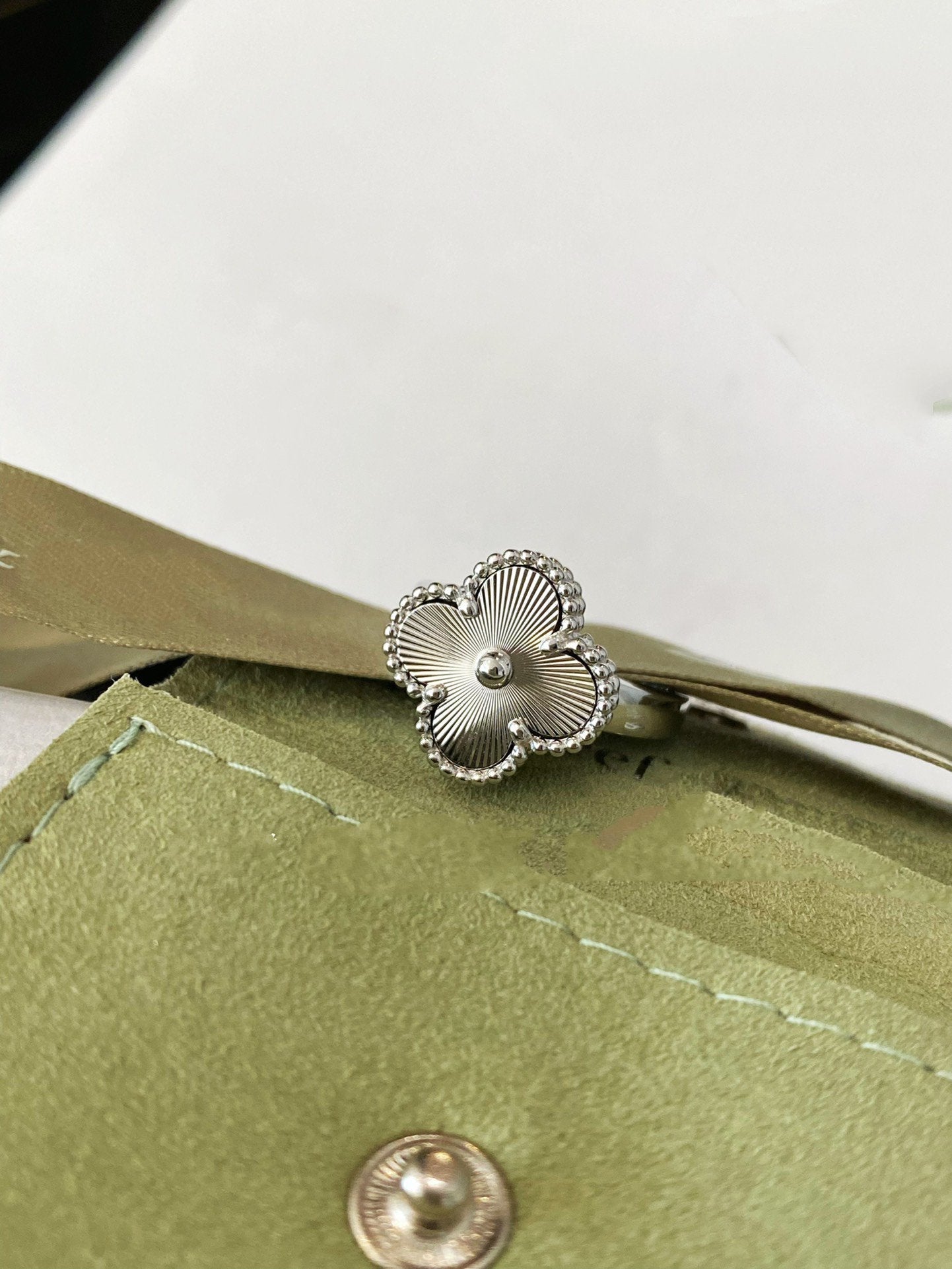 [Luxery]CLOVER SILVER RING