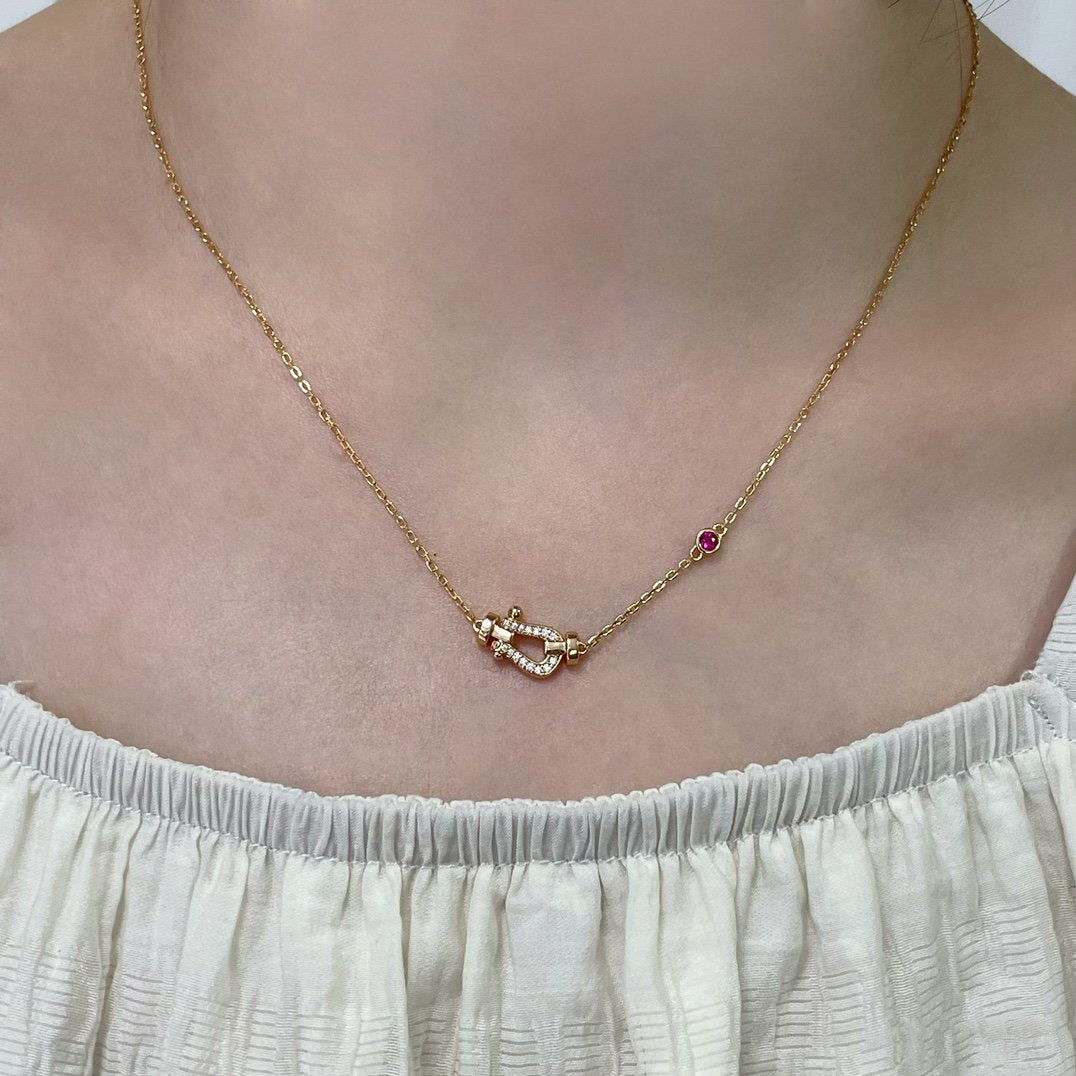 [Luxery]FORCE 10 DIAMOND PINK GOLD NECKLACE