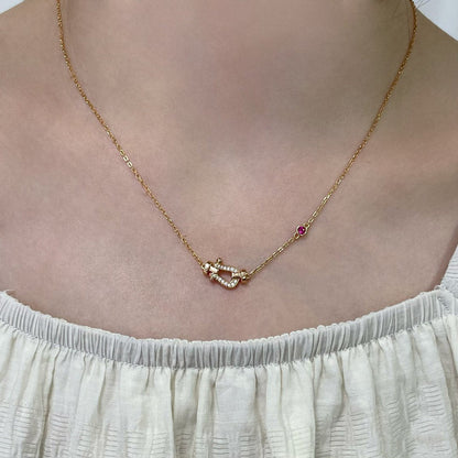 [Luxery]FORCE 10 DIAMOND PINK GOLD NECKLACE