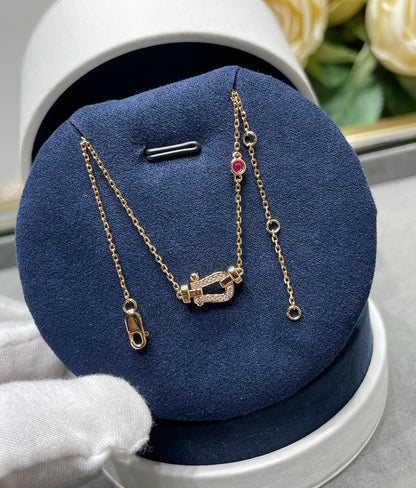 [Luxery]FORCE 10 DIAMOND PINK GOLD NECKLACE