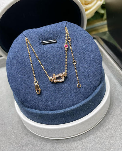 [Luxery]FORCE 10 DIAMOND PINK GOLD NECKLACE