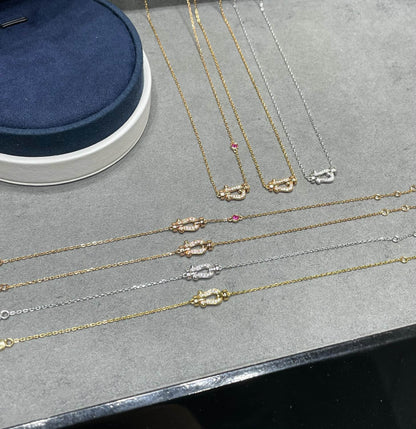 [Luxery]FORCE 10 DIAMOND PINK GOLD NECKLACE