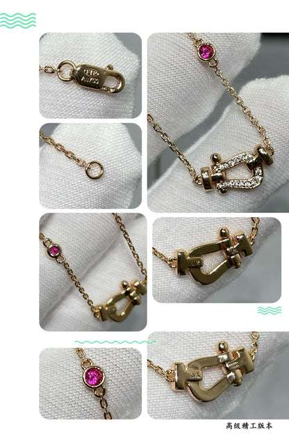 [Luxery]FORCE 10 DIAMOND PINK GOLD NECKLACE