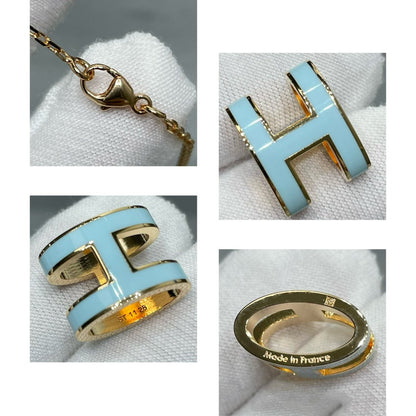 [Luxery]POP H SKY BLUE NECKLACE