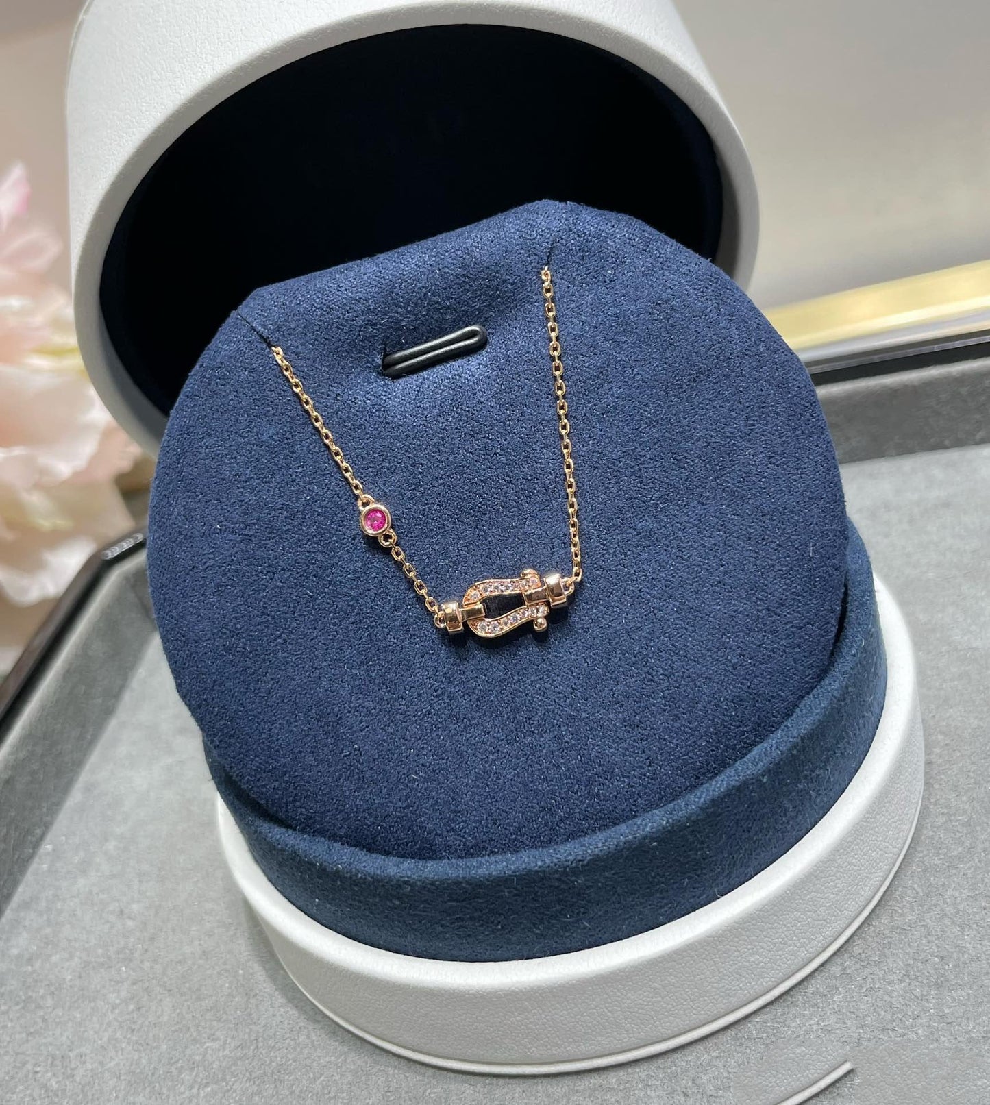 [Luxery]FORCE 10 DIAMOND CHAIN LINK PINK GOLD BRACELET