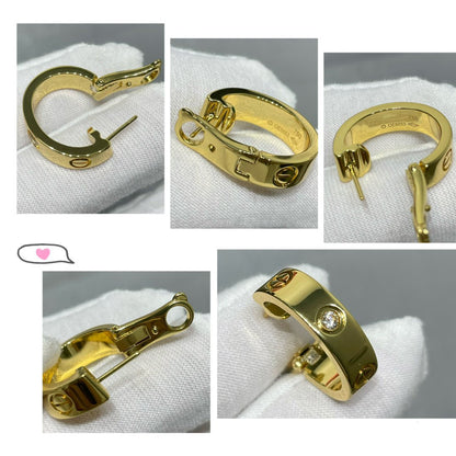 [Luxery]LOVE 5.5MM 1 DIAMOND EARRINGS