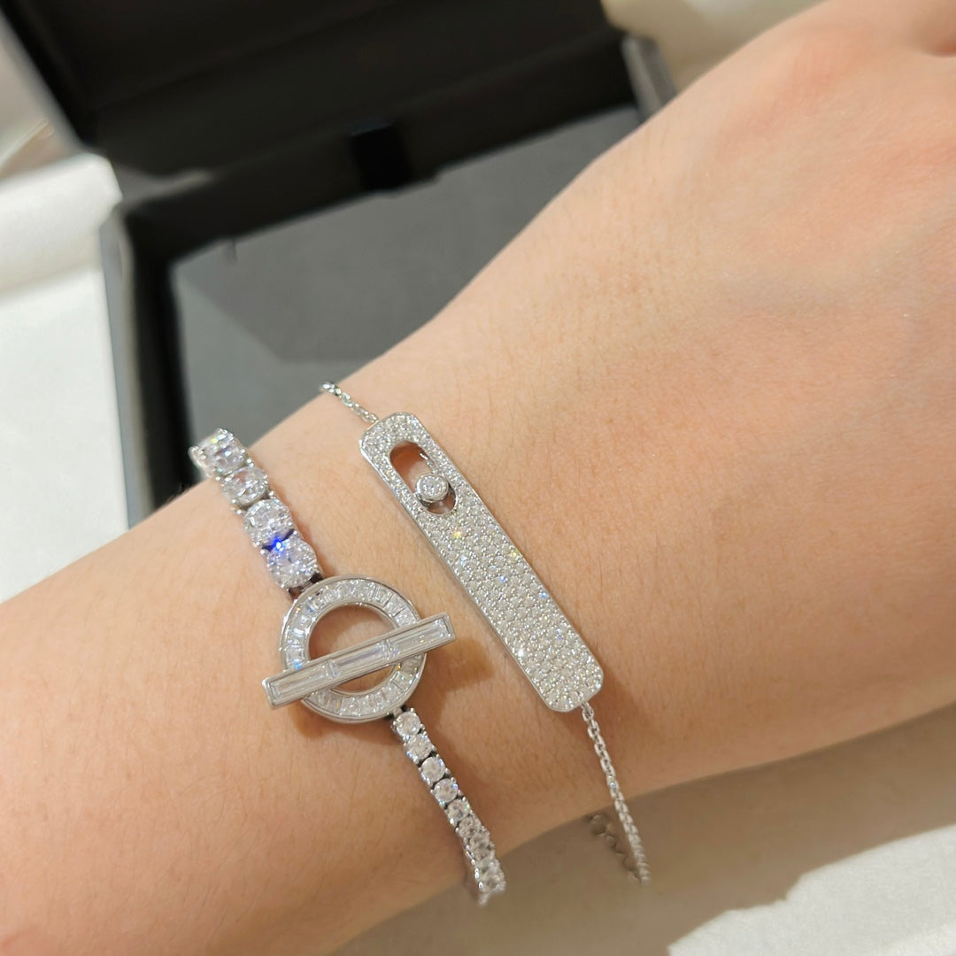 [Luxery]MOVE CLASSIQUE DIAMOND PAVED BRACELET