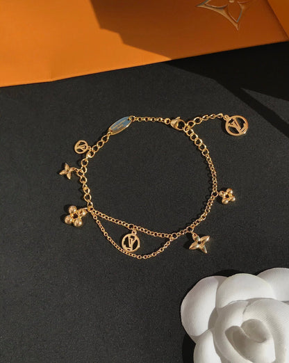 [Luxery]BLOOMING PINK GOLD MOP BRACELET