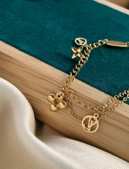 [Luxery]BLOOMING PINK GOLD MOP BRACELET