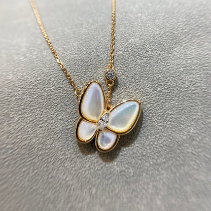 [Luxery]BUTTERFLY MOP DIAMOND NECKLACE