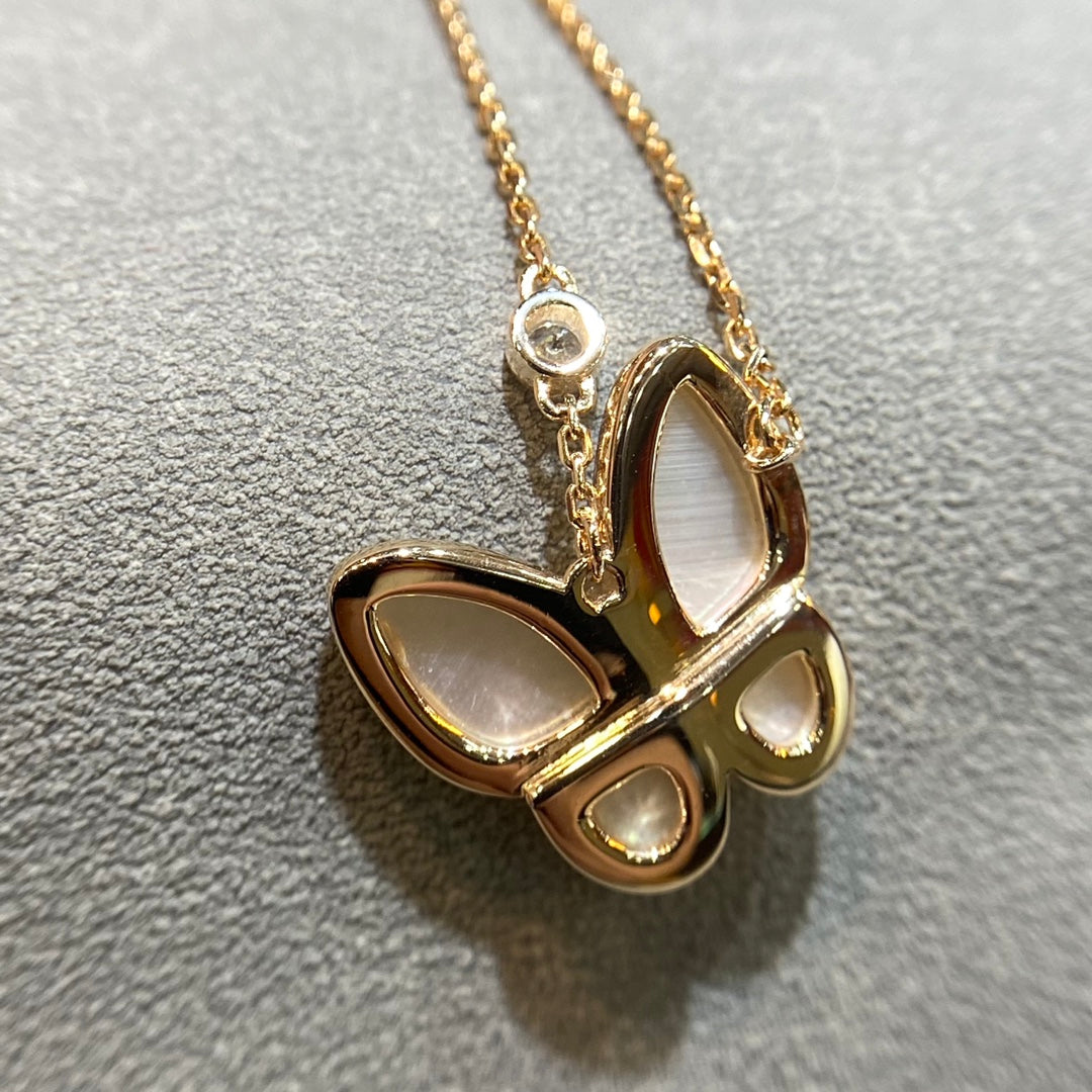 [Luxery]BUTTERFLY MOP DIAMOND NECKLACE
