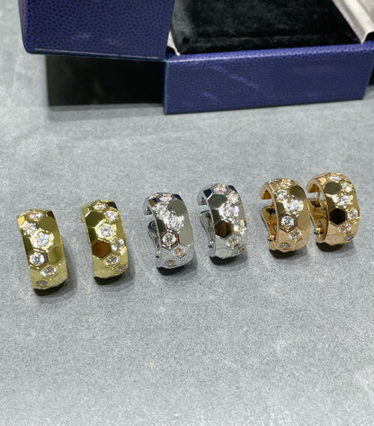 [Luxery]BEE LOVE DIAMOND HOOP EARRINGS