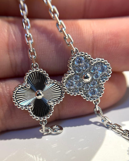 [Luxery] CLOVER 5 MOTIF LASER BRACELET COLLECTION