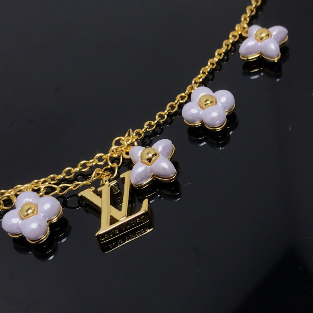 [Luxery]LOGO 6 MOTIF STAR AND SUN GOLD BRACELET