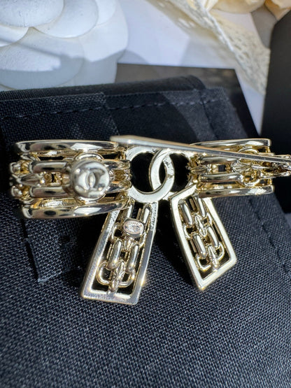 [Luxery]25K Hollow Bow Brooch