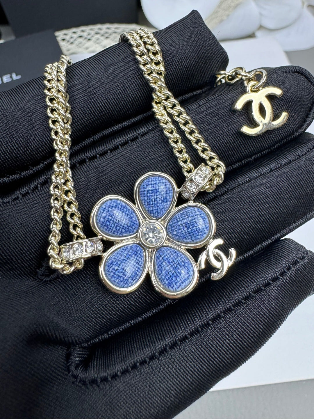[Luxery]VOLTE New Blue Floral Double-Layer Bracelet
