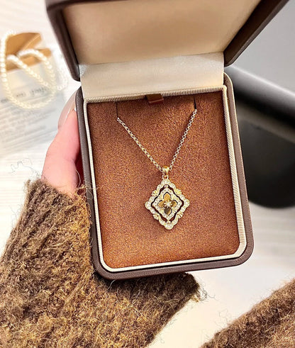 [Luxery] B.C.L ENAMEL ROTATING SINGLE-DIAMOND NECKLACE£¨Various colors£©