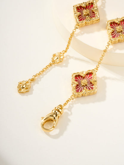 [Luxery]B.C.L ENAMELED Five-Flower Bracelet£¨Various Colors)