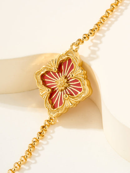 [Luxery]B.C.L ENAMELED One-Flower Bracelet£¨Various Colors)