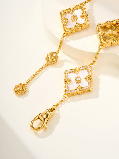 [Luxery]B.C.L ENAMELED Five-Flower Bracelet£¨Various Colors) BIG SIZE