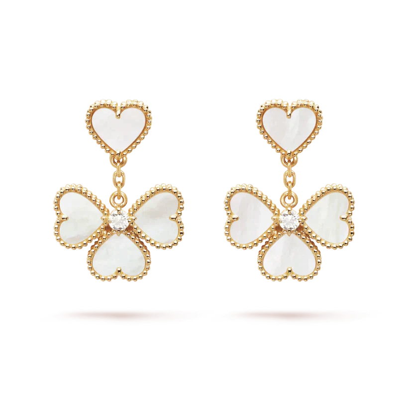 [Luxery]CLOVER SWEET WHITE MOP EARRINGS