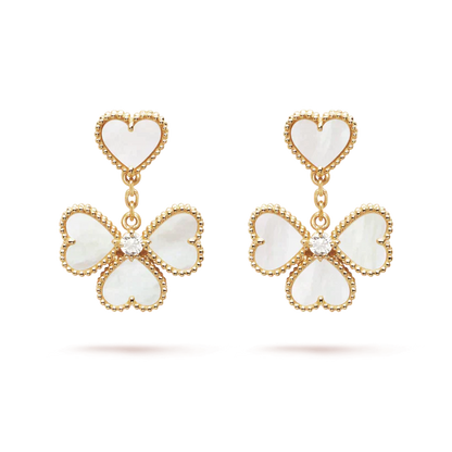 [Luxery]CLOVER SWEET WHITE MOP EARRINGS