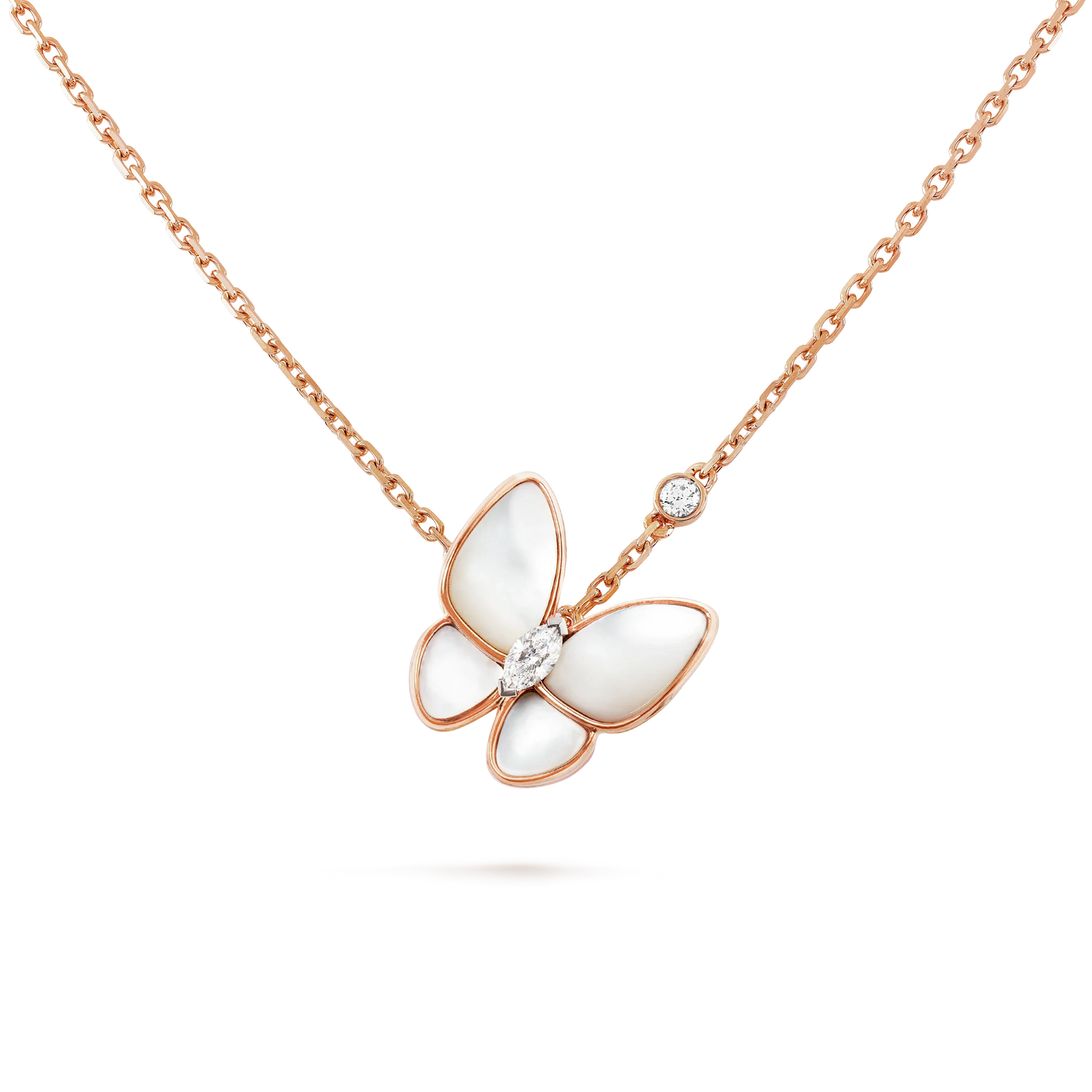 [Luxery]BUTTERFLY MOP DIAMOND NECKLACE