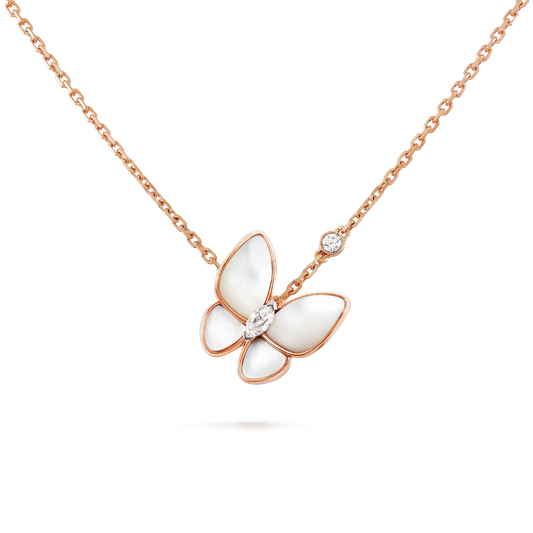 [Luxery]BUTTERFLY MOP DIAMOND NECKLACE