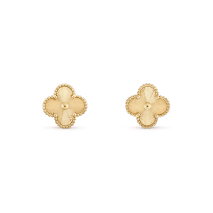 [Luxery]CLOVER MINI 9.5MM LASER EARRINGS