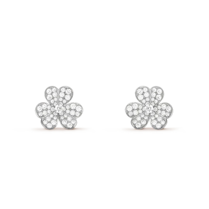 [Luxery]CLOVER COMOS DIAMOND EARRINGS SILVER