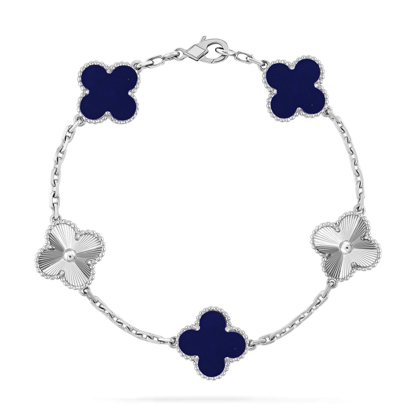 [Luxery]CLOVER 5 MOTIF LAPIS LAZULI BRACELET COLLECTION