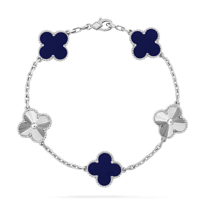 [Luxery]CLOVER 5 MOTIF LAPIS LAZULI BRACELET COLLECTION