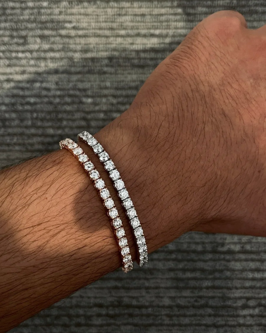 [Luxery]  CLASSIC BASEBALL BRACELAT, 52 DIAMOND