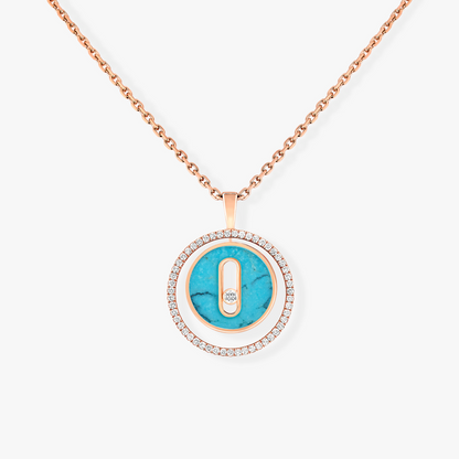 [Luxery]Demo MOVE 1 DIAMOND TURQUOISE PINK GOLD DIAMOND NECKLACE