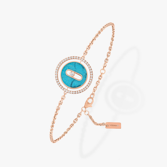 [Luxery]Demo MOVE TURQUOISE PINK GOLD DIAMOND BRACELET