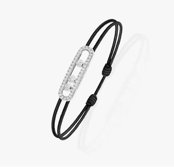 [Luxery]Messika Care(s) pink cord pavé bracelet
