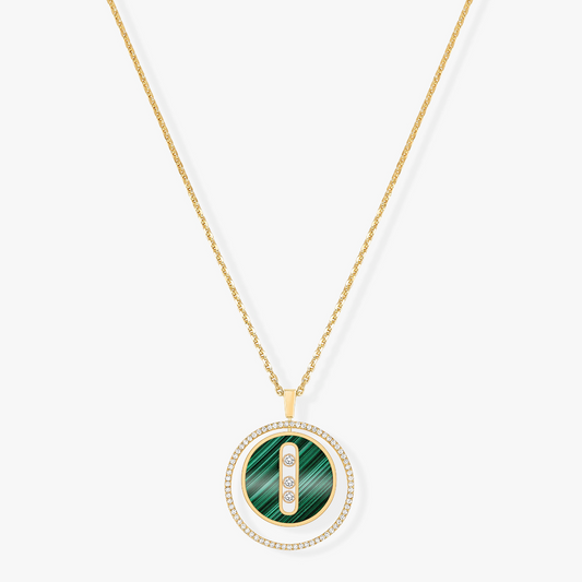 [Luxery]Demo MOVE 3 DIAMOND MALACHITE GOLD DIAMOND NECKLACE