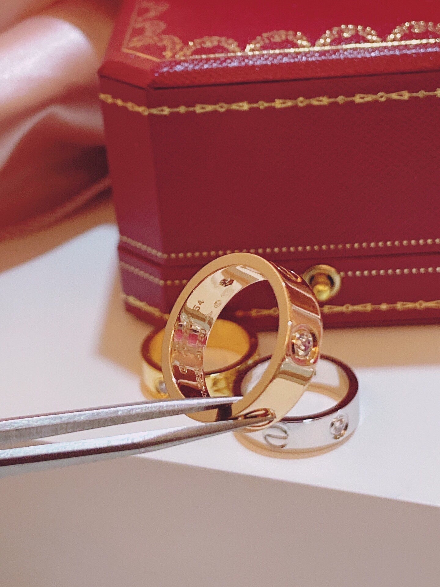 [Luxery]Three-Diamond Ring
