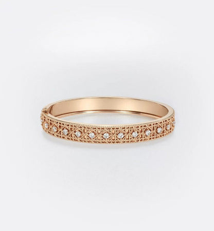 [?Luxery]2026 WOVEN-PATTERN BRACELET SET WITH FULL DIAMOND INLAY THREE-COLORS