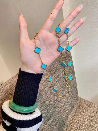 [Luxery]CLOVER 20 MOTIFS TURQUOISE GOLD