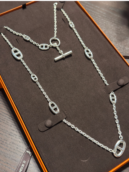 [Luxery]Classic Silver Sweater Chain