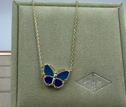 [Luxery]BUTTERFLY BLUE   NECKLACE