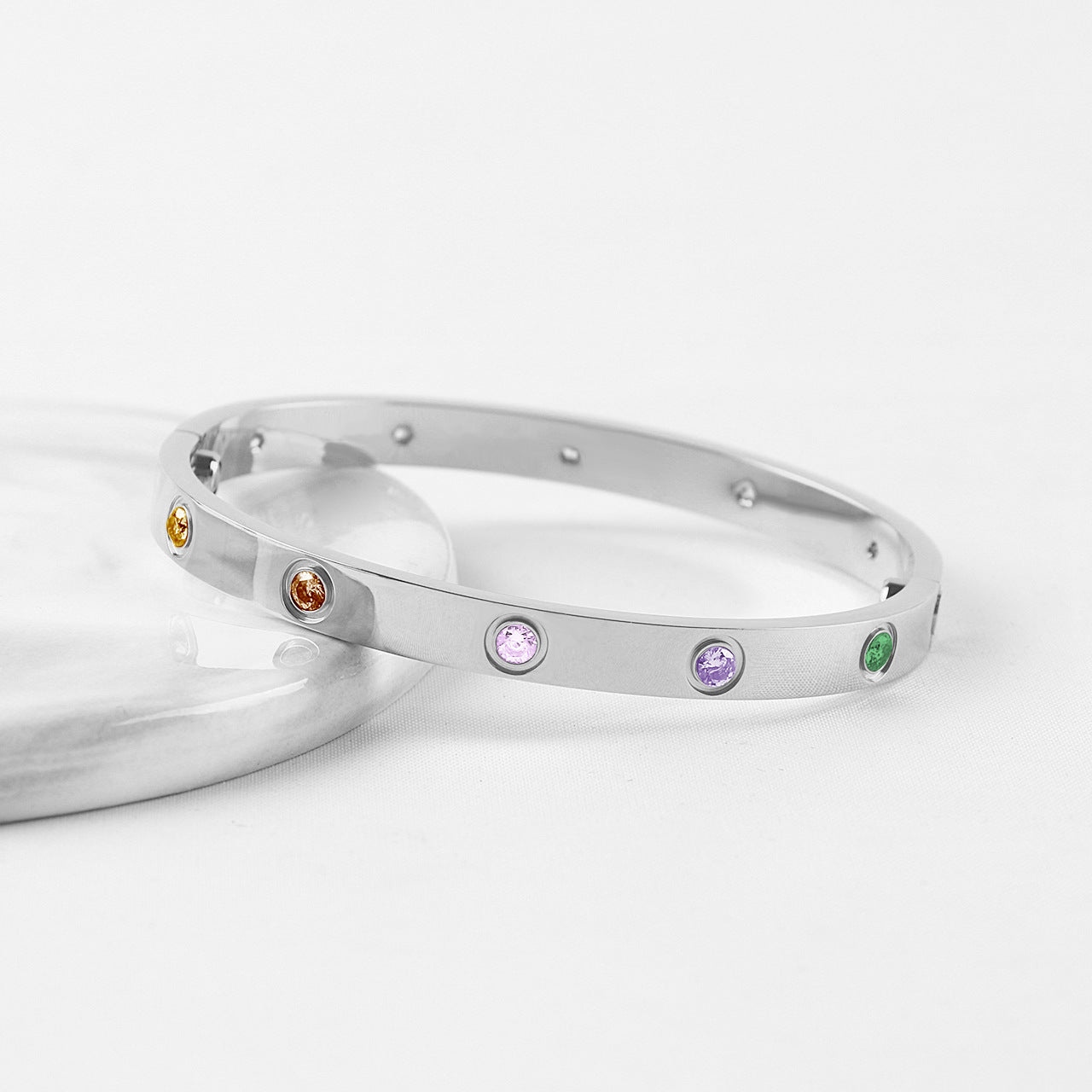 [Luxery]2026 NEW 6.1MM COLORED GEMSTONE BRACELET