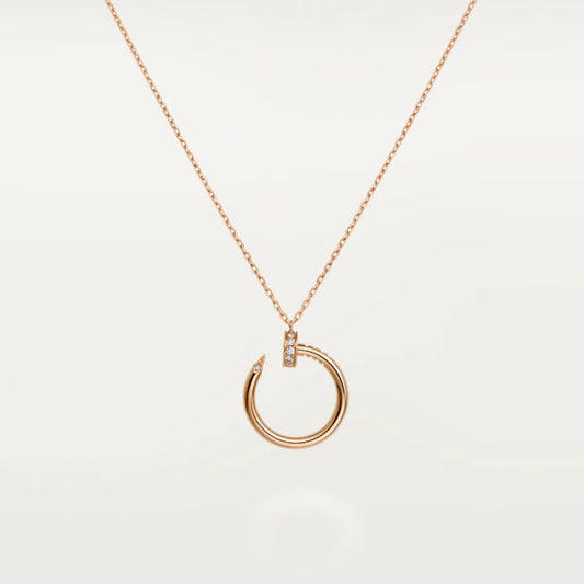 [Luxery]JUSTE NECKLACE PINK GOLD