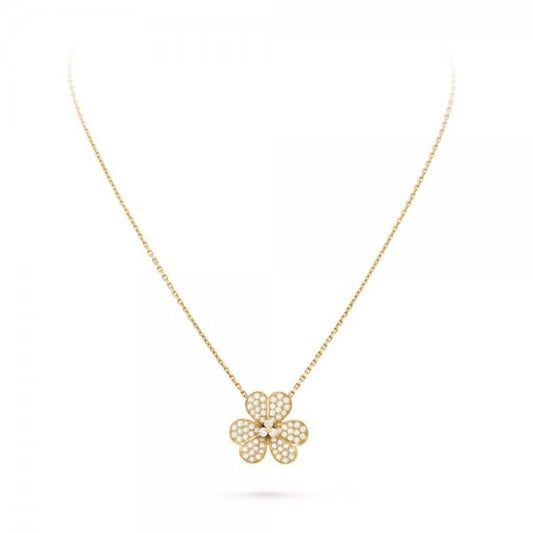 [Luxery]FLOWER DIAMOND NECKLACE