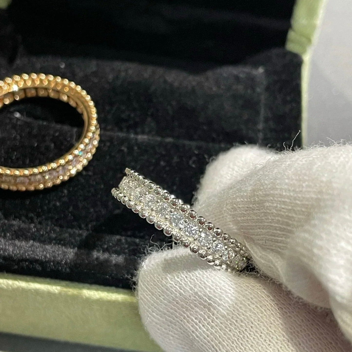 [Luxery]PERLEE DIAMOND SILVER RING