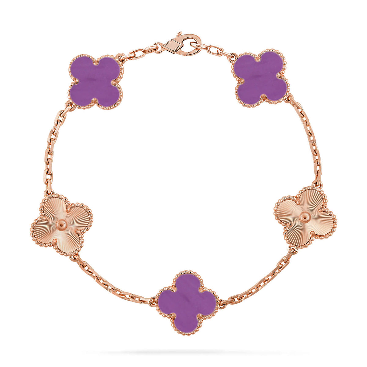 [Luxery] CLOVER 5 MOTIF VIOLET BRACELET COLLECTION